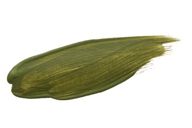 Acrylic paint brush track blank art isolated on the white background