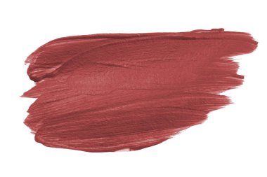 Beyaz arka plan üzerinde izole kırmızı fırça darbesi