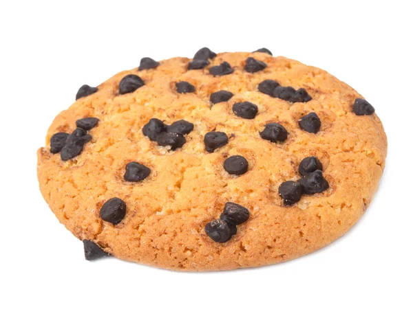 Kekse Mit Schokoladentropfen Isoliert Auf Weißem Hintergrund — Stockfoto