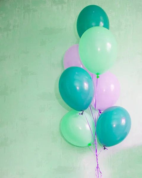 Stock image Air balloons multicolred on color background