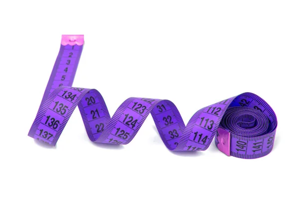 Violet Spiraalband Meet Dieet Geïsoleerd Witte Achtergrond Clipping Pad — Stockfoto