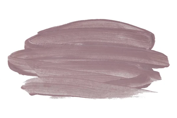 Acrylic Gray Pastel Paint Brush Track Blank Art Isolated White — Stock Photo, Image