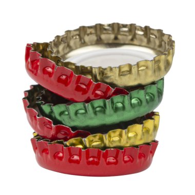 Kapağı farklı renklerde altın, gümüş ve metal izole edilmiş.