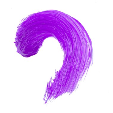 Beyaz arkaplanda yağlı boya lekesi izole edilmiş. Resim fırçası suluboya arka plan. 