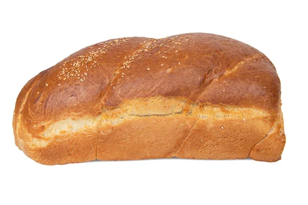 Vers Gebakken Brood Geïsoleerd Witte Achtergrond — Stockfoto