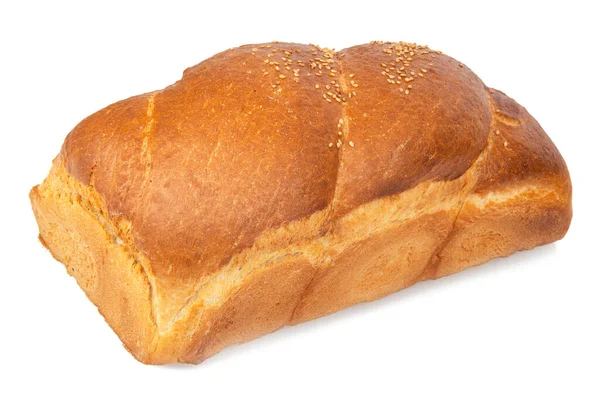 Gebakken Granen Brood Granen Geïsoleerd Witte Achtergrond — Stockfoto