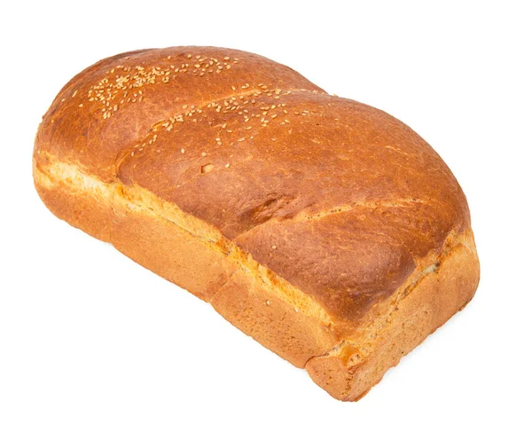 Gebakken Granen Brood Granen Geïsoleerd Witte Achtergrond — Stockfoto