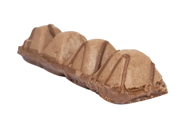 Schokoladenbonbons Waffel Mit Cremiger Füllung Isoliert Auf Der Weißen — Stockfoto