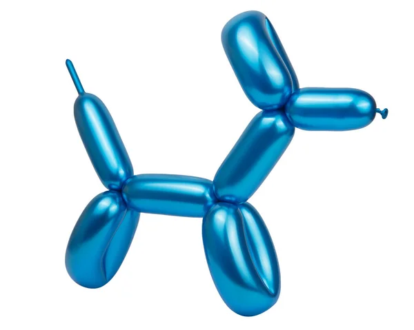 Balón Modrý Pes Party Model Izolované Bílém Pozadí — Stock fotografie