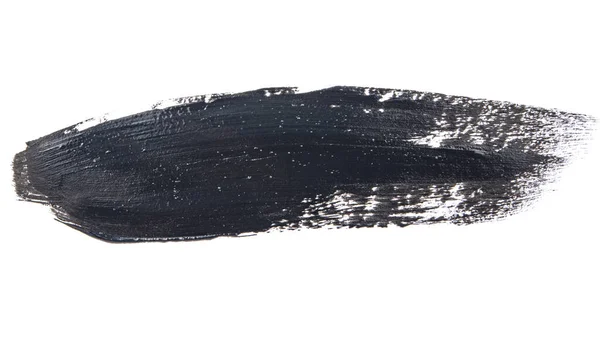 Siyah Maskara Fırça Darbeleri Beyaz Renkte Izole Edilmiş — Stok fotoğraf