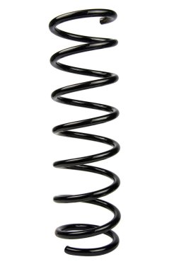 Black Coil Spring Isolated On White Background clipart