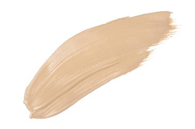 smear boya ya da krem olarak izole beyaz arka plan