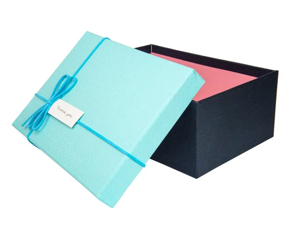 Gift Box Ribbon Isolated White Background — Stock Photo, Image