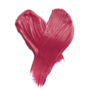 Pembe güzellik kumaşı, cilt bakımı ve makyaj malzemesi dokusu beyaz arka planda izole edilmiş, makyaj lekesi, krem makyaj kremi lekesi ya da boya fırçası darbesi yakın çekim