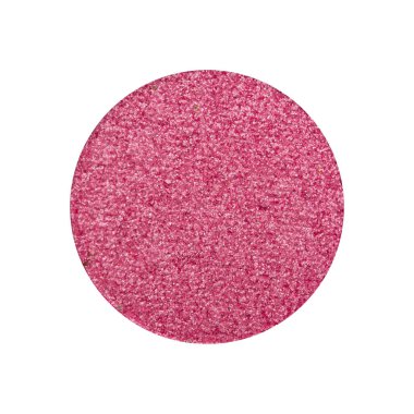Hot pink eye shadow on white background, top view. Decorative cosmetics