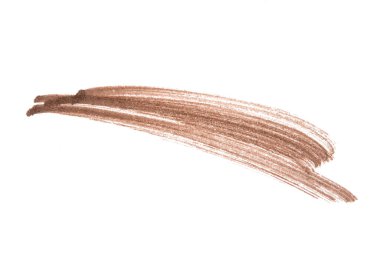 Arka planda kahverengi renk göz kalemi fırçası boyası