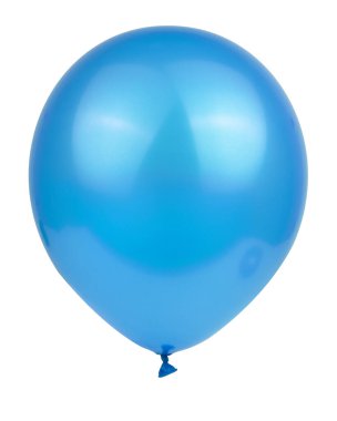 mavi balon beyaz arkaplanda izole.