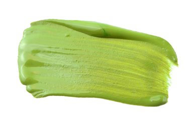  Fırça darbesi beyaz arka planda izole edilmiş. Akrilik boya