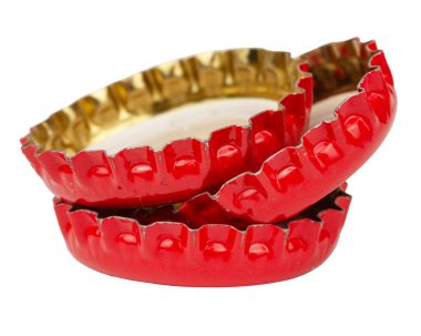 Beyaz arka plan üzerinde izole metal cork