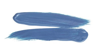 Akrilik iki boya darbesi, beyaza izole edilmiş.