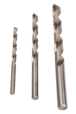 Drill for metalwork isolated on white background.