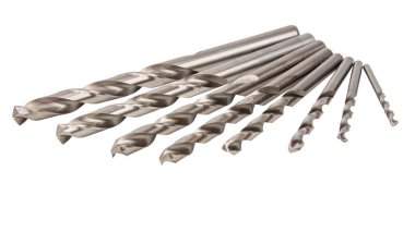 Drill for metalwork isolated on white background.