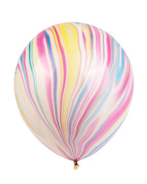 Kesme yolu olan çok renkli helyum balonları. Doğum günü partisi, düğün ya da festival için dekorasyon unsuru.