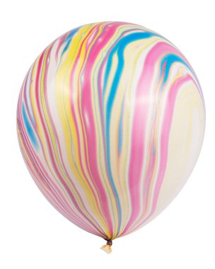 Kesme yolu olan çok renkli helyum balonları. Doğum günü partisi, düğün ya da festival için dekorasyon unsuru.