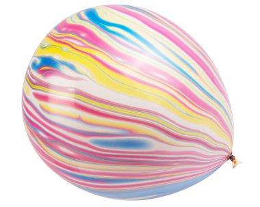 Kesme yolu olan çok renkli helyum balonları. Doğum günü partisi, düğün ya da festival için dekorasyon unsuru.