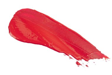 Smear ve doku akrilik boya beyaz arka planda izole.