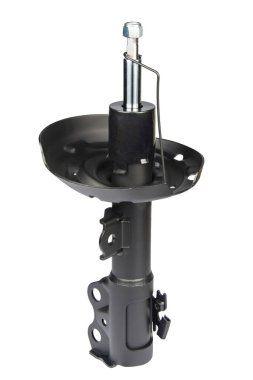 Araba şoku emici beyaz arkaplanda izole edildi