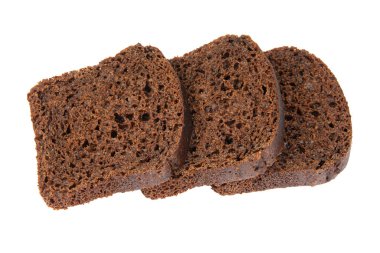 Kahverengi ekmek dilimi beyaz arkaplanda izole