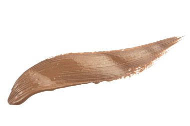 Parlak kahverengi fırça darbeleri beyaz arkaplanda izole.