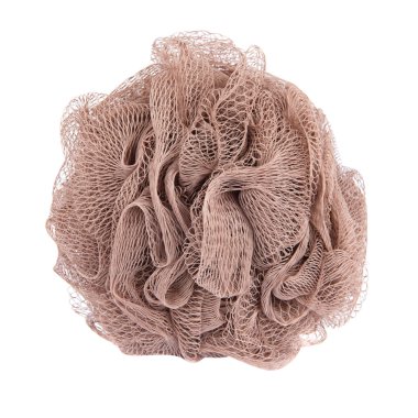 Shower puff sponge soft fluffy for bath isolated on the white background
