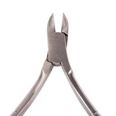 metal manikür Kerpetenler, beyaz bir arka plan üzerinde izole