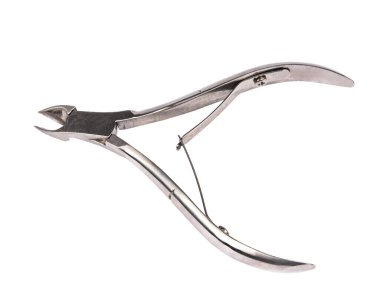 metal manikür Kerpetenler, beyaz bir arka plan üzerinde izole