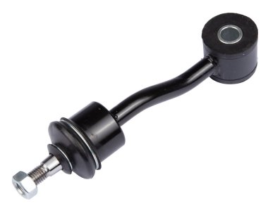 Yeni otomobil parçaları, beyaz arka planda bağlantı çubuğu. Araba Süspansiyonu Tamiri