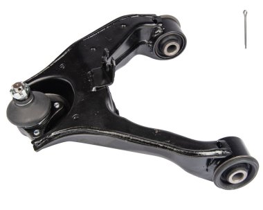 siyah metal araba yedek üzerine beyaz izole