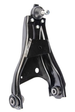 siyah metal araba yedek üzerine beyaz izole