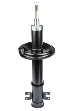 Araba şoku emici beyaz arkaplanda izole edildi