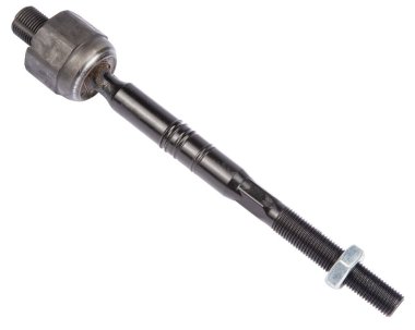 Beyaz arkaplanda otomatik süspansiyon parçaları, dengeleyici çubuğu