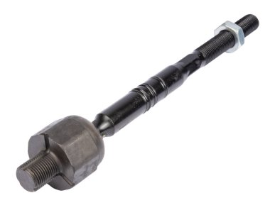 Beyaz arkaplanda otomatik süspansiyon parçaları, dengeleyici çubuğu