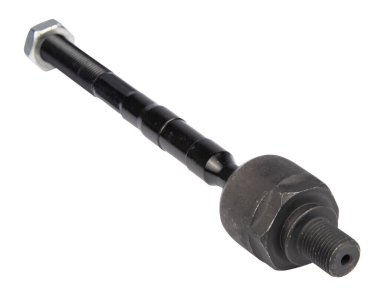 Beyaz arkaplanda otomatik süspansiyon parçaları, dengeleyici çubuğu