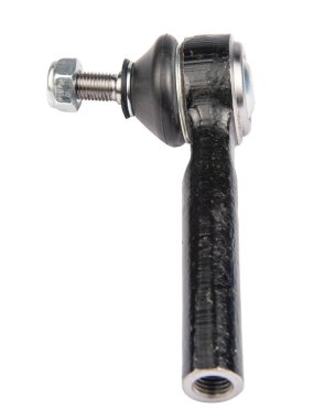 Beyaz arkaplanda otomatik süspansiyon parçaları, dengeleyici çubuğu