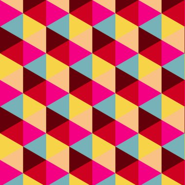 Soyut geometrik desen. Mavi, mavi-turkuaz, parlak mavi, parlak kırmızı, parlak sarı, bordo, kiraz, ev için kombinasyon, parti için eşleştirme, yaz, donuk mavi, donuk cyan,