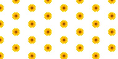 Renkli ayçiçekleri olan kusursuz bir desen. Kusursuz desen. Sarı çiçekler.