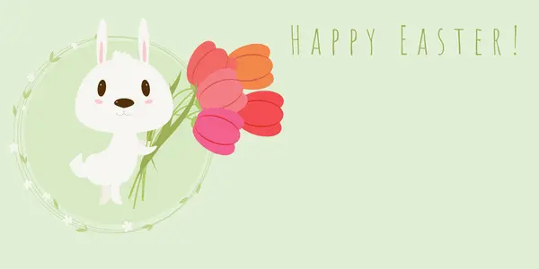 Mutlu Paskalya bunny çizgi