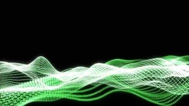 Parlak neon dalga arkaplanı, vektör illüstrasyonu