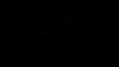 Siyah arkaplan üzerinde güzel yıldız görsel döngü efekti