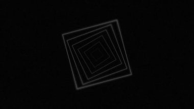 Siyah arkaplan üzerinde güzel kare görsel döngü efekti